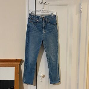 Madewell The Perfect Vintage Straight Leg Blue Jeans